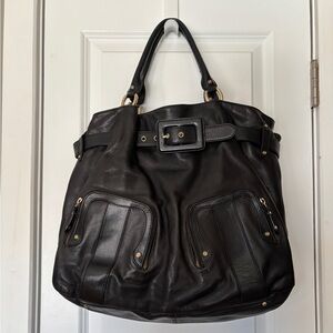 Cole Haan Aerin Large Black Leather tote bag, $475